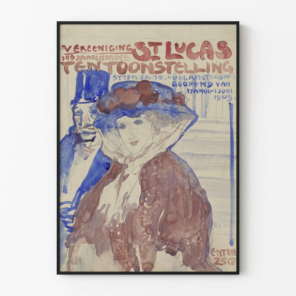 Exhibition poster St Lucas Amsterdam 1909 - Vintage wall decoration poster