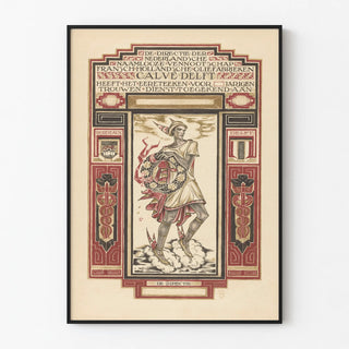 Vintage Poster of the Loyal Service Certificate Calvé Delft