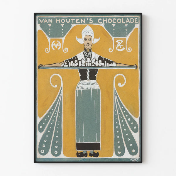 Vintage Van Houten's Chocolate Poster