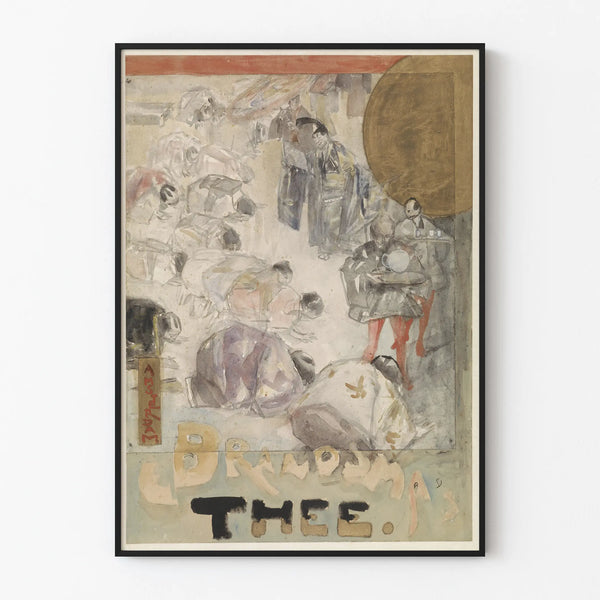 Vintage Brandsma Poster Tea in Watercolor