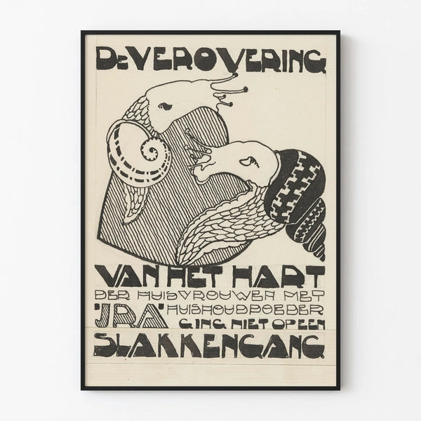 Vintage wall decoration poster JRA household cleaning
