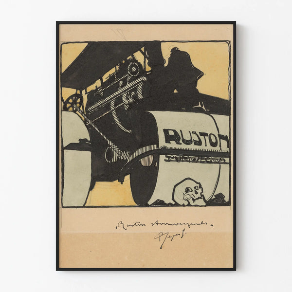 Vintage Ruston steam engine poster