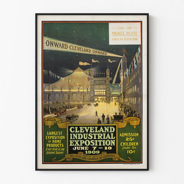 Vintage Poster of the Cleveland Industrial Exhibition 1909