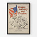 Vintage Poster « Onward to Victory and Freedom » with Soldiers and American Flag