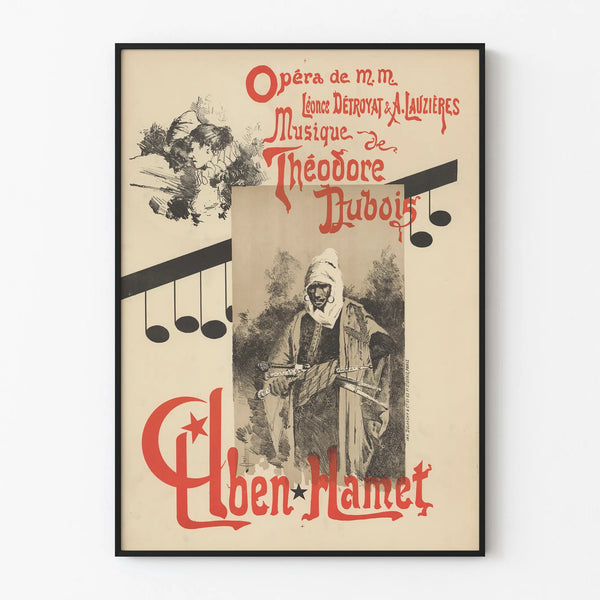 Opera poster Alben-Rhamet by Théodore Dubois