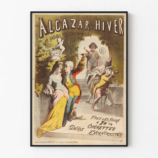 Vintage Alcazar Winter Poster - Operettas and Extravagant Duos