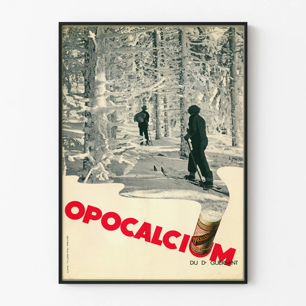Vintage poster Opocalcium winter health promotion