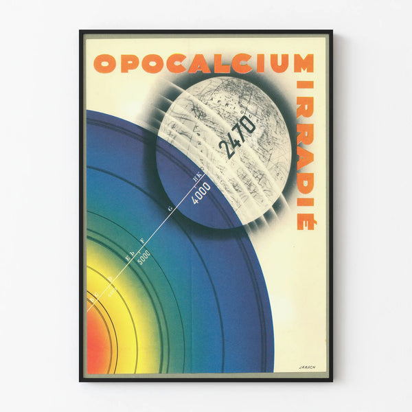 Vintage poster Opocalcium irradiated energy wall decoration