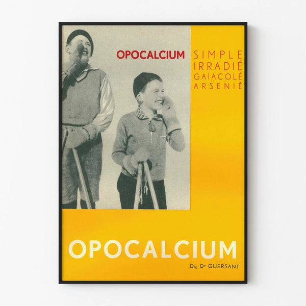 Vintage Poster Opocalcium Yellow and Black & White