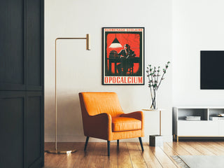 Vintage poster on academic overwork Opocalcium