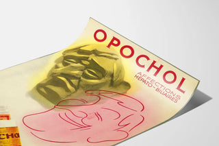 Vintage poster of Opochol for hepatic-biliary conditions