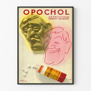 Vintage poster of Opochol for hepatic-biliary conditions