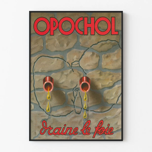 Vintage advertising poster Opochol Detoxifies the Liver