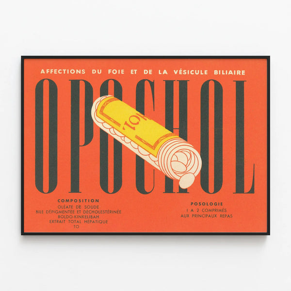 Vintage Advertising Poster OPOCHOL - Medical Wall Decoration — framed artwork on a wall