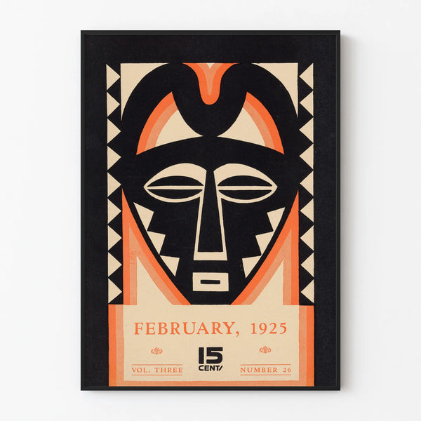 Vintage African Mask Decorative Poster 1925 - Art Deco Style