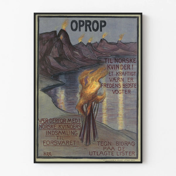 Norwegian campaign poster for women's mobilization for national defense