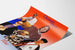 Orange Then Blue Poster in Gradient Orange and Blue with Portraits
