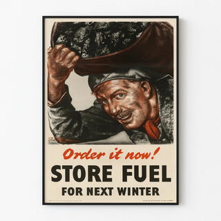 Vintage Poster Order Coal for Winter