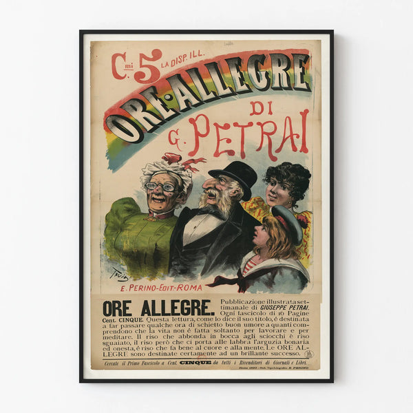 Vintage poster Ore Allegre by G. Petrai