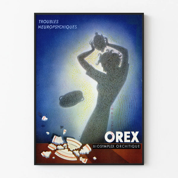 Vintage Poster for Wall Decoration Orex Neuropsychological Disorders