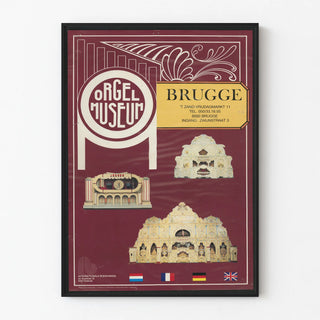 Vintage Poster of the Organ Museum in Bruges
