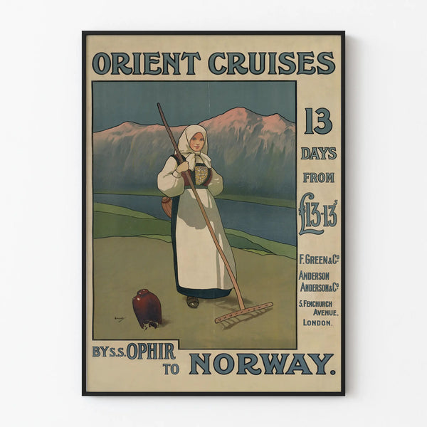 Vintage poster Orient Cruises Cruise in Norway