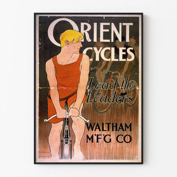 Vintage poster Orient Cycles Lead the Leaders - Retro cycling wall decoration