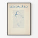 Vintage Lundagård poster with abstract blue design