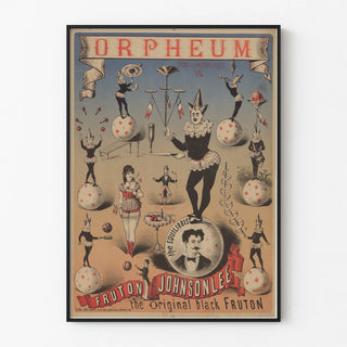Vintage poster Orpheum Fruton Johnson Lee Acrobat