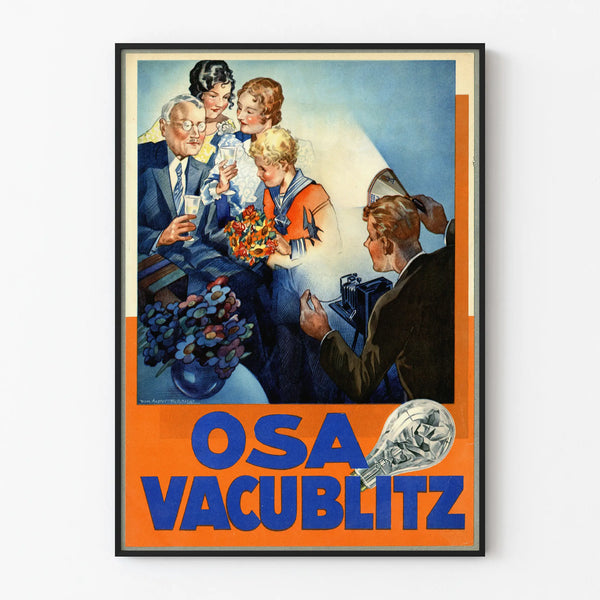 Vintage OSA Vacublitz advertising poster - Retro wall decoration