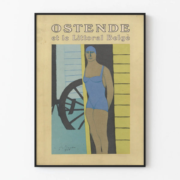 Vintage Poster of Ostend and the Belgian Coastline 1927 - Art Deco Wall Decoration