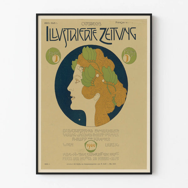 Vintage poster Österreichs Illustrierte Zeitung 1900 - Art Nouveau wall decoration