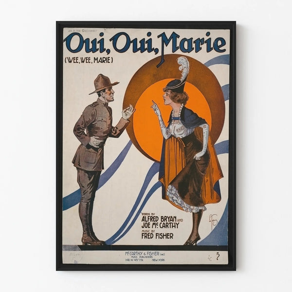 Vintage poster Yes, Yes, Marie - Retro wall decoration