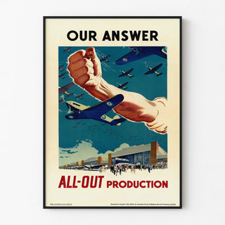 Vintage Poster Our Answer All-Out Production