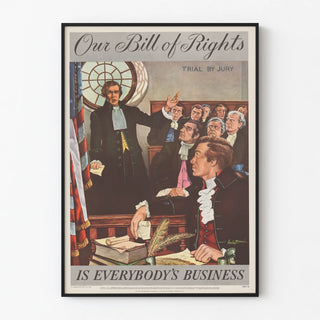 Decorative Wall Poster Our Bill of Rights - Historic Courtroom Scene
