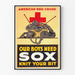 Vintage American Red Cross Poster - Our Boys Need Socks