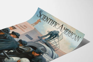 Vintage Poster Scientific American - Military Coastal Defense