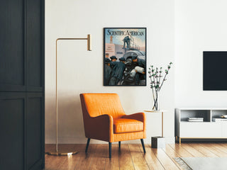 Vintage Poster Scientific American - Military Coastal Defense