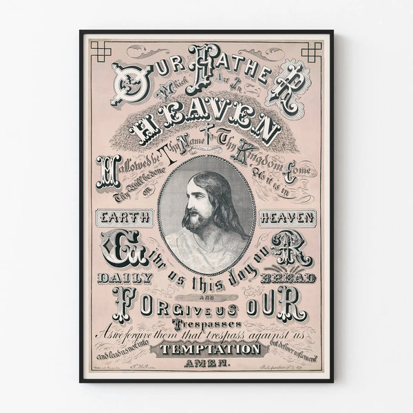 Vintage Poster Our Father Our Father - Religious Wall Decoration