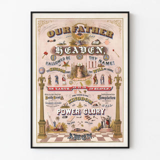 Artistic Poster Our Father - Prayer and Spiritual Symbols