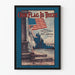 Vintage poster Our Flag Is There with American flag