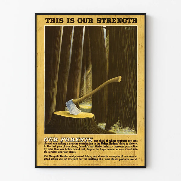 Wall decoration poster 'Our Forests - This Is Our Strength'