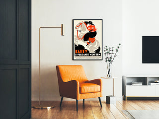 Vintage Western Poster with Rider Holding a Revolver