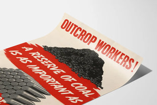 Vintage Wall Poster of Outcrop Workers at the Coal and Ammunition Reserve