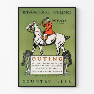 Vintage Poster Outing Magazine Sports and Country Life