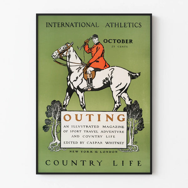 Vintage Poster Outing Magazine Sports and Country Life