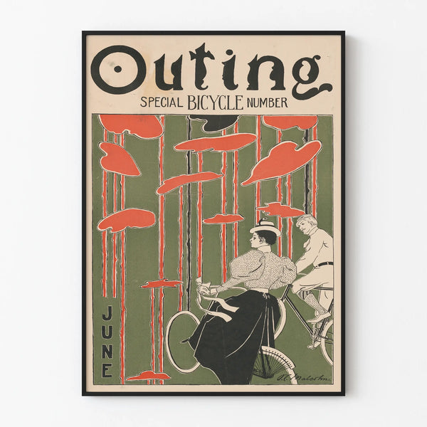 Vintage Poster Outing Special Bicycle Number - Retro Wall Decoration