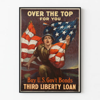 Vintage Patriotic Poster US Third Loan Liberty Bonds