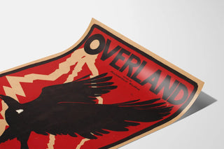 Decorative poster Overland July with soaring eagle