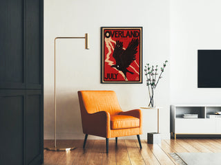 Decorative poster Overland July with soaring eagle